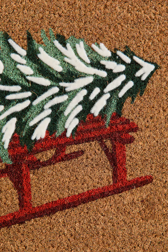 Коврик с принтом из кокосового волокна