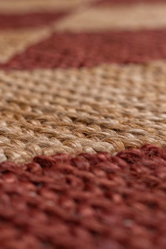 Коврик effie diamond в объемном дизайне из джута