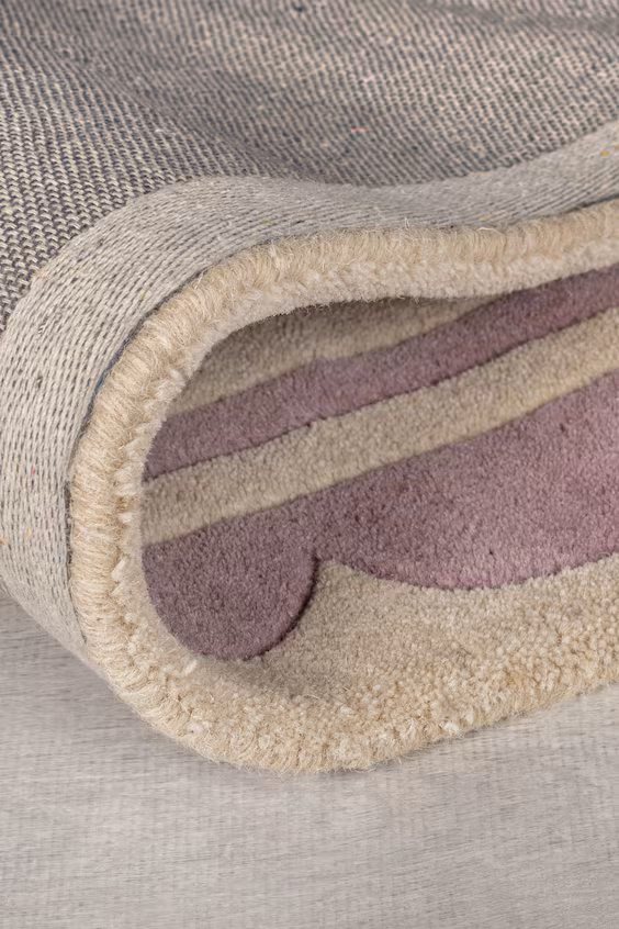 Коврик для бегущего маршрута из шерсти с каймой lois scallop