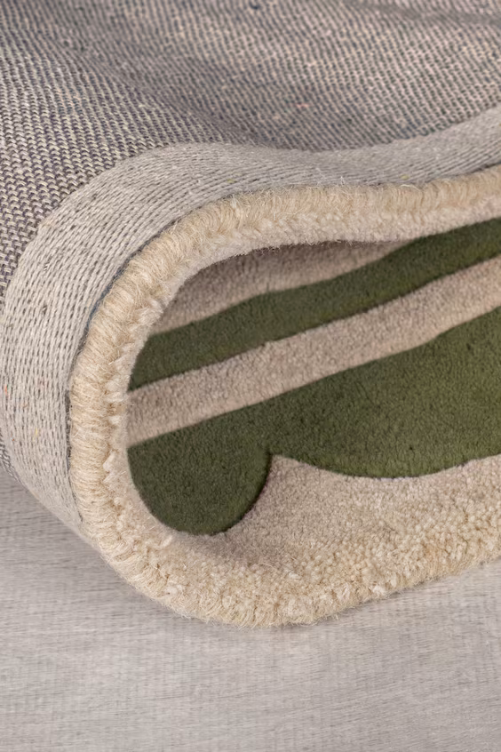 Коврик для бегущего маршрута из шерсти с каймой lois scallop