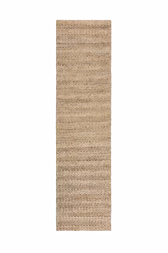 Бежевый текстильный коврик с плетеной полоской drew braid jute stripe