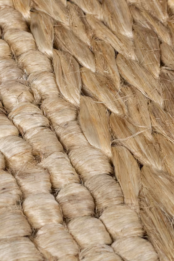 Бежевый текстильный коврик с плетеной полоской drew braid jute stripe