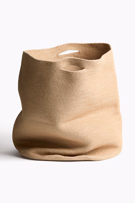 Большая корзина для хранения из джута