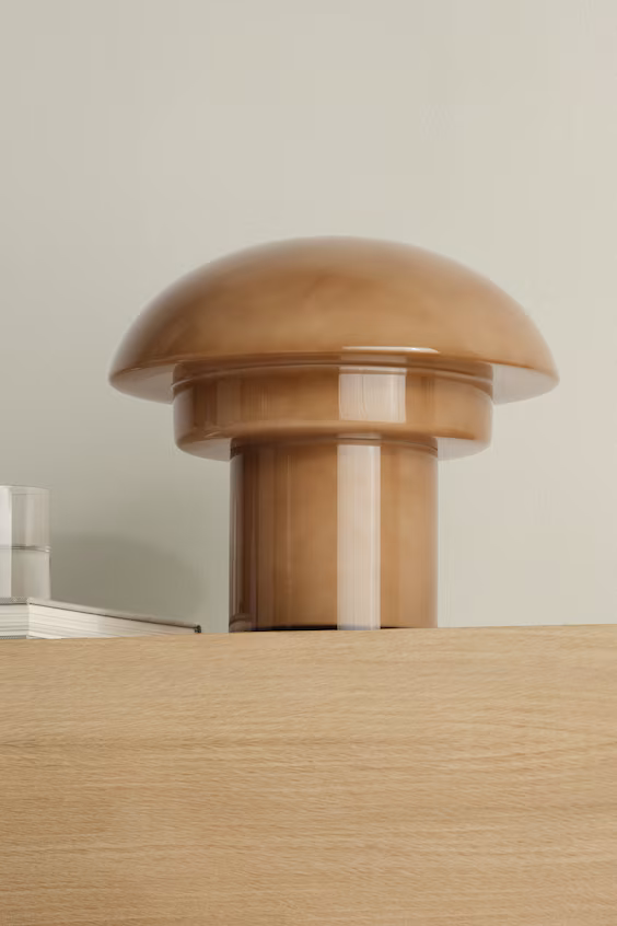 Настольная лампа из стекла