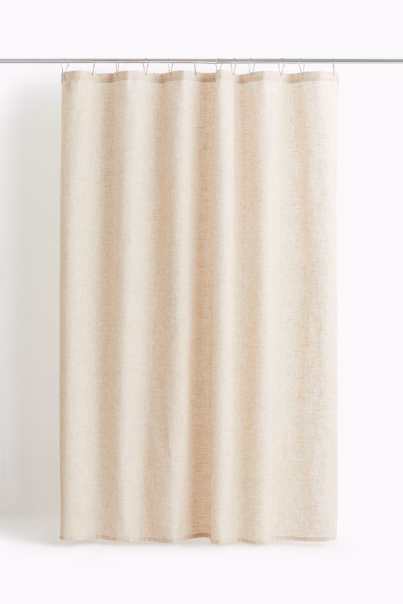 Занавеска для душа из смесового льна