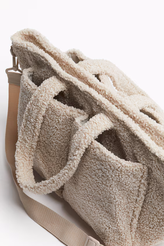 Меняющаяся сумка для подгузников из меха