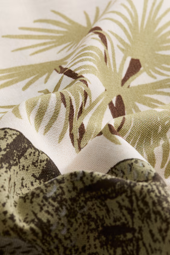 Наволочка с рисунком из льняной хлопковой ткани