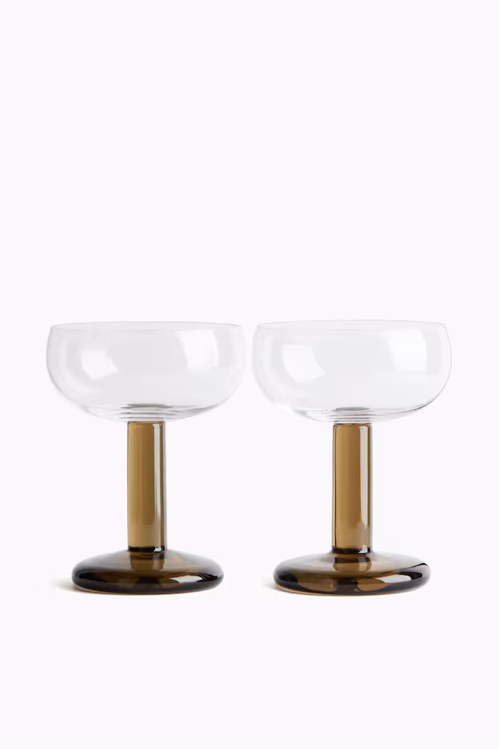 Набор из 2 бокалов для вина из ручной работы