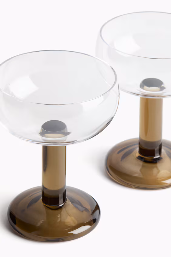 Набор из 2 бокалов для вина из ручной работы