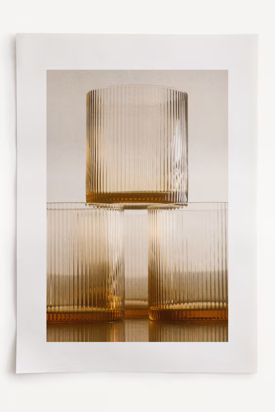 Набор из 4 стаканов с рифленым эффектом