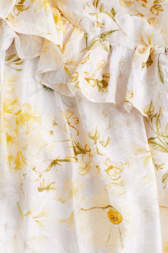 Платье миди с оборками