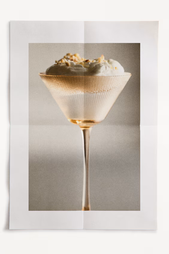 Набор из 4 стаканов для коктейлей с рифленым эффектом