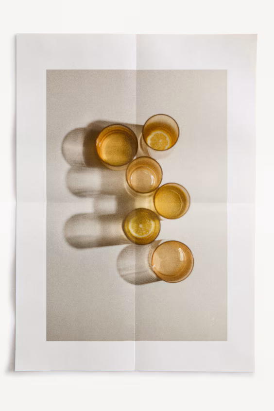 Набор из 4 высоких бокалов с полосатым эффектом