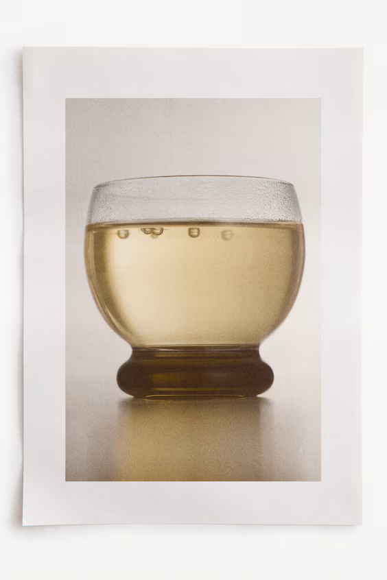 Набор из 2 стеклянных бокалов с отливом оливкового цвета