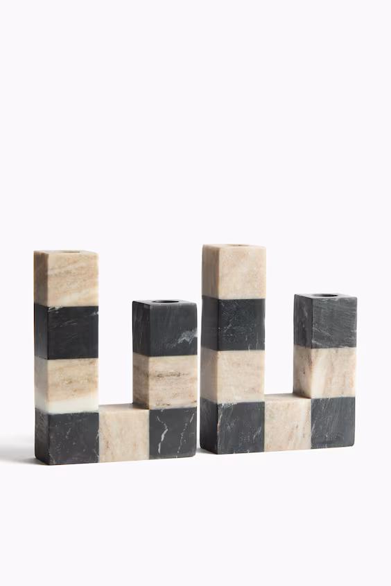 Мраморная подсвечник