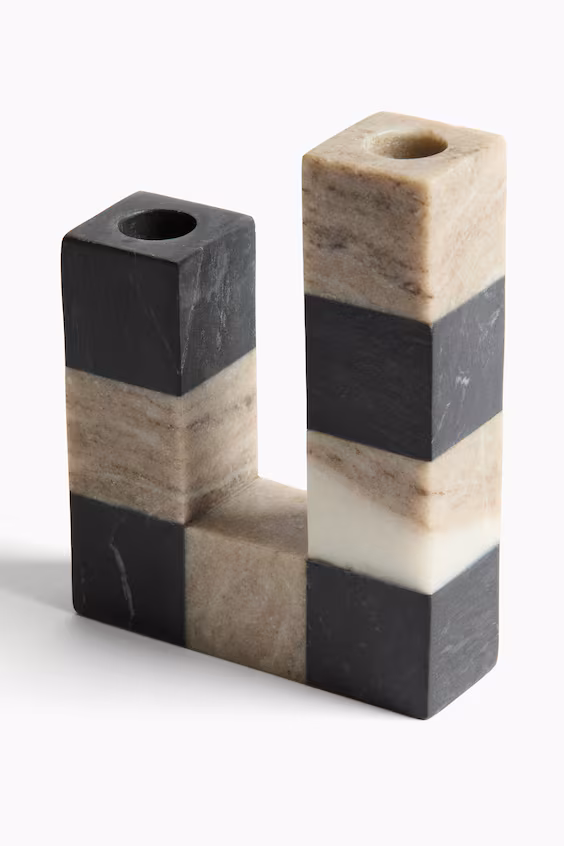 Мраморная подсвечник