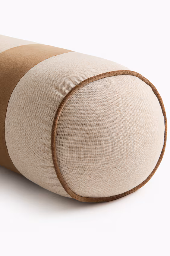 Цилиндрическая подушка из смесового льна