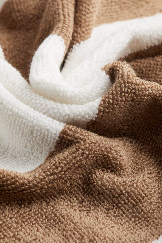 Полотенце для гостей из турецкого хлопка в полоску