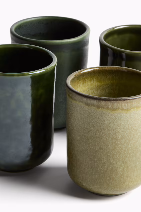 Набор из 4 чашек из грецкой керамики