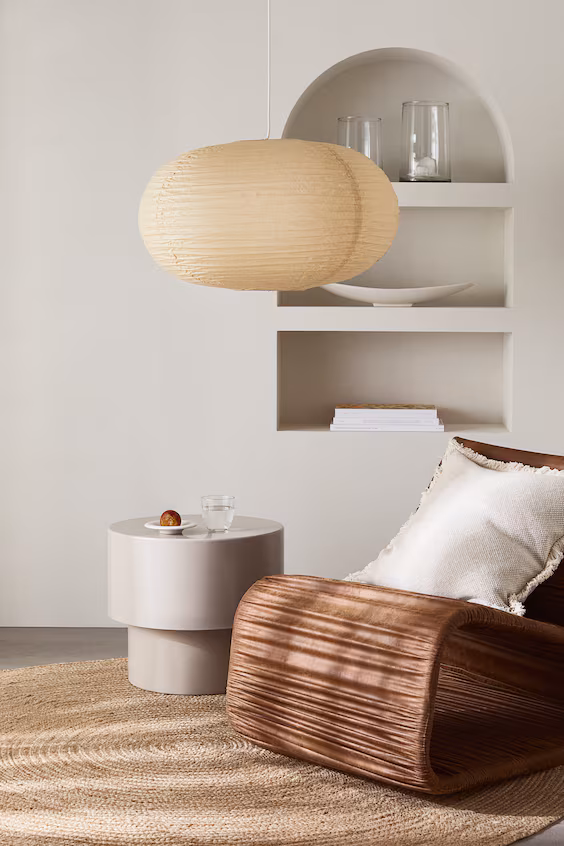 Большой настольный абажур из рисовой бумаги