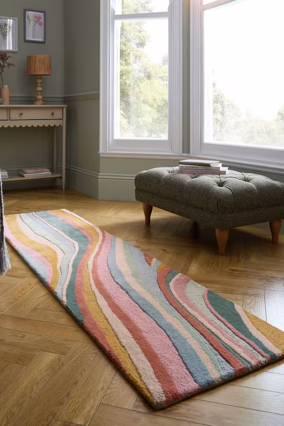 Коврик-раннер abstract flow wool