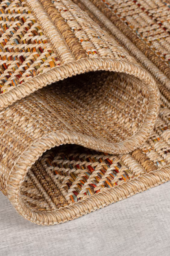 Коврик farah stripe для помещения и улицы с эффектом джута