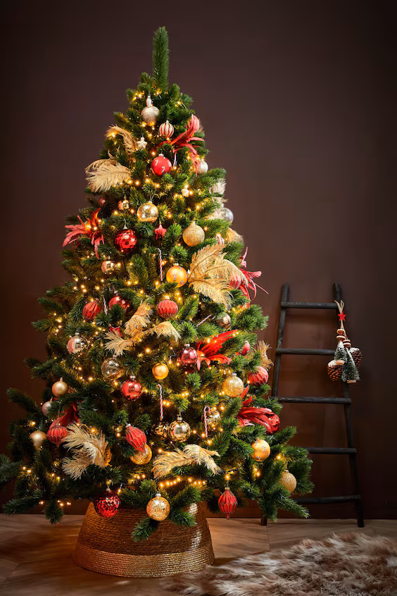 Юбка для рождественской елки из угрей