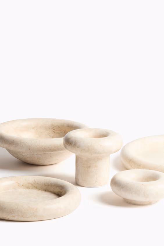 Подсвечник-лампарина из мрамора