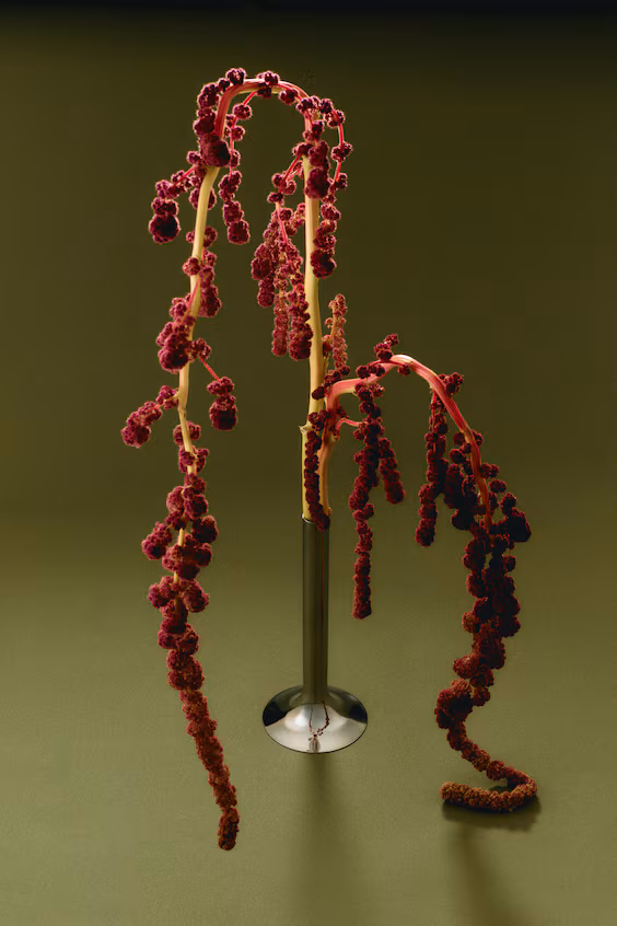 Высокая ваза-солитер из нержавеющей стали