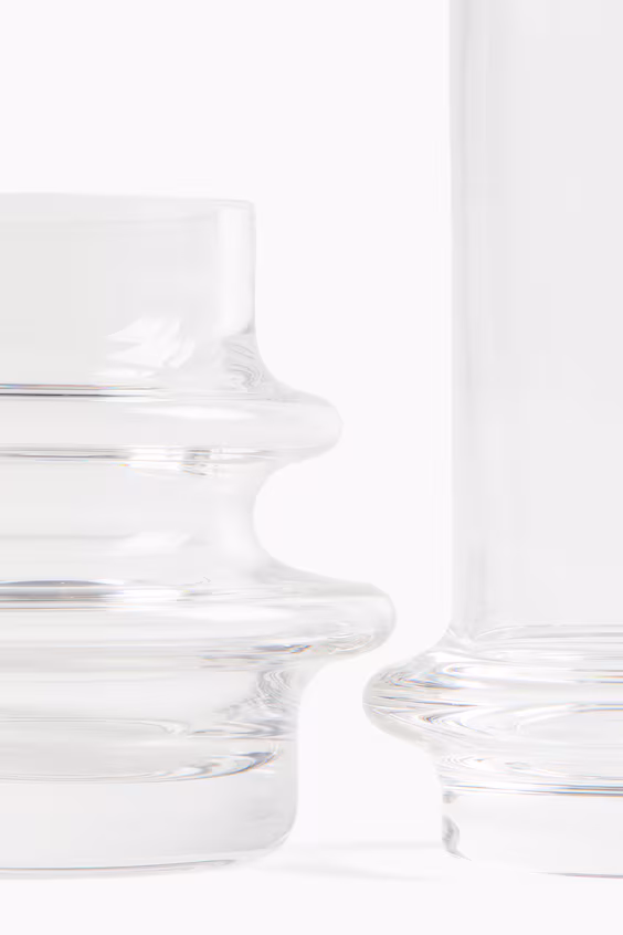 Набор из 2 маленьких стеклянных кувшинов