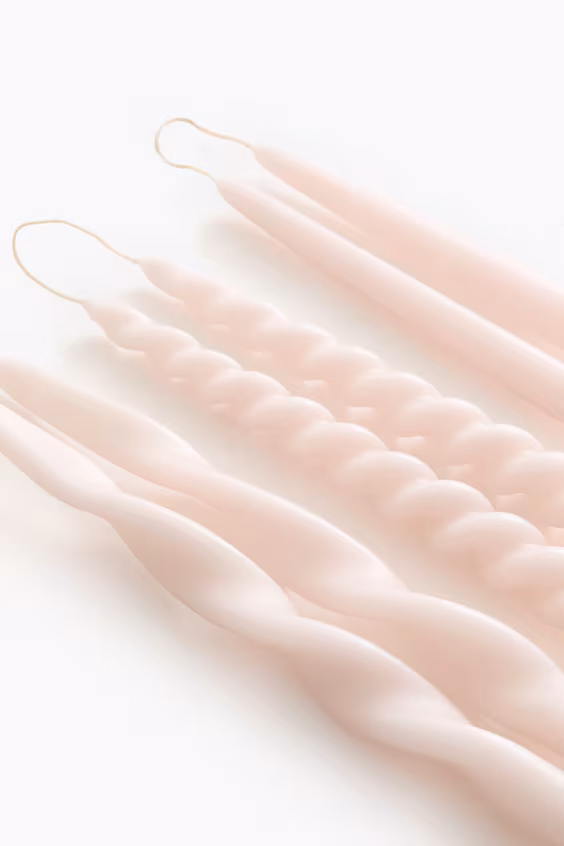 Набор из 6 конических свечей