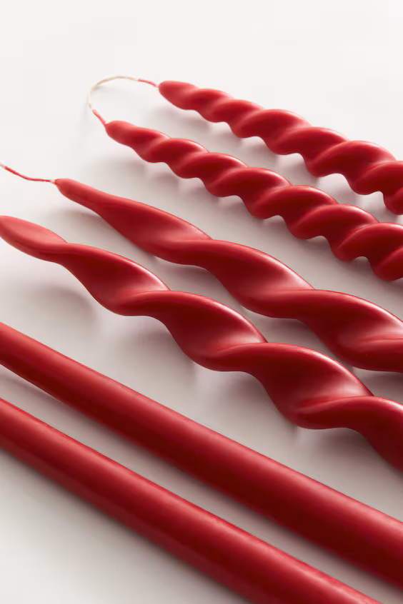 Набор из 6 конических свечей