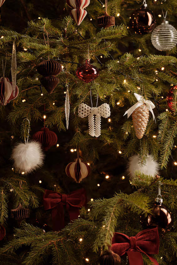 Маленький стеклянный шарик для новогодней елки h&m