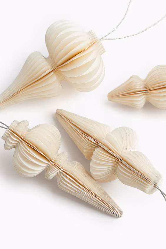 Набор из 4 новогодних украшений из бумаги h&m