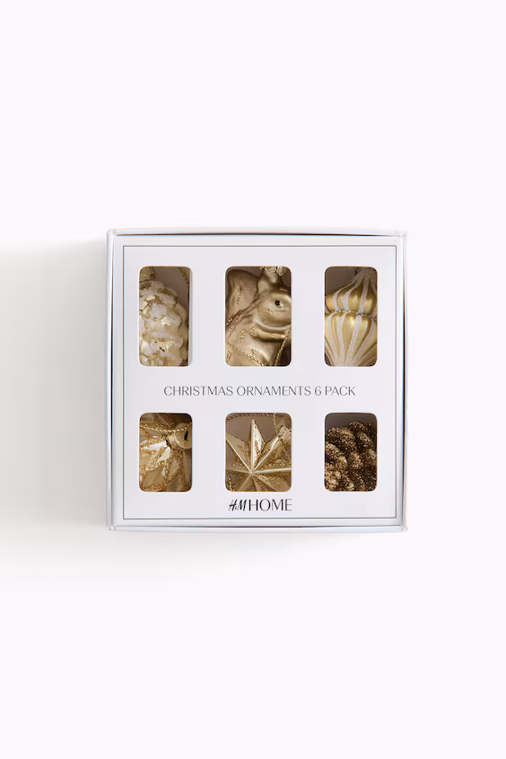 Набор из 6 новогодних украшений h&m