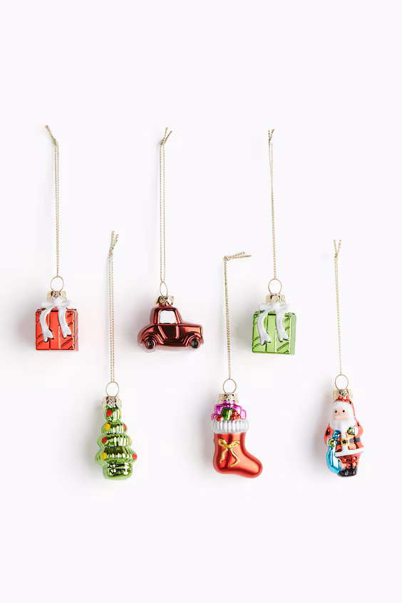 Пакет из 6 новогодних украшений
