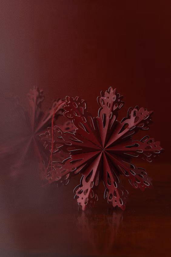 Новогодняя бумажная декорация для ёлки