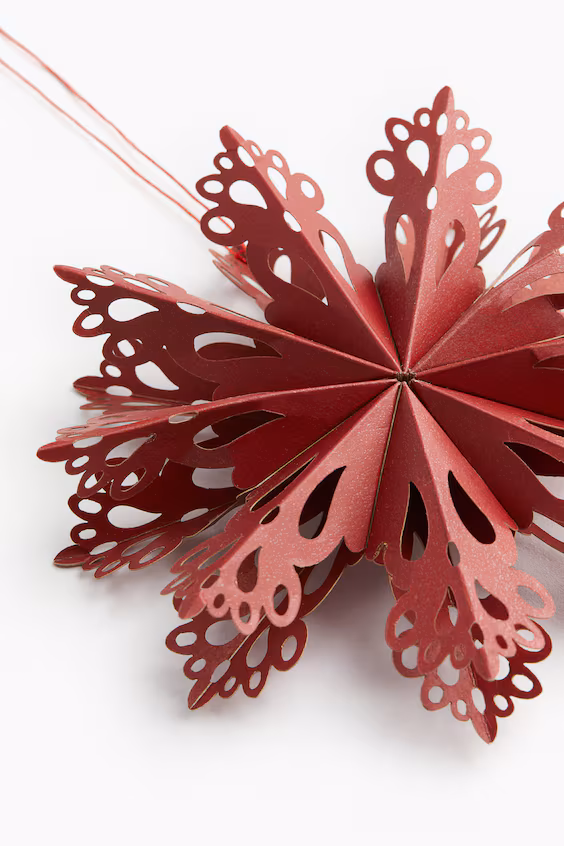 Новогодняя бумажная декорация для ёлки