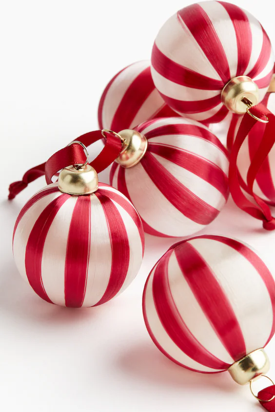 Пакет из 6 маленьких рождественских шаров