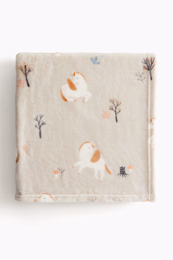 Плед из флиса с узором