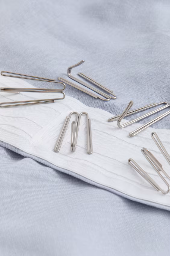 Набор из 2 длинных занавесок из смесового льна