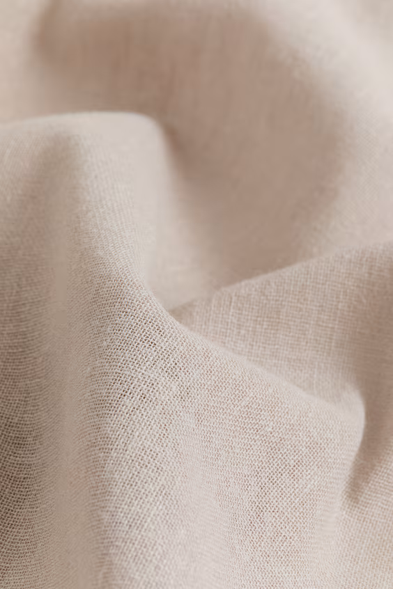 Набор из 1 длинного занавеса из смеси льна