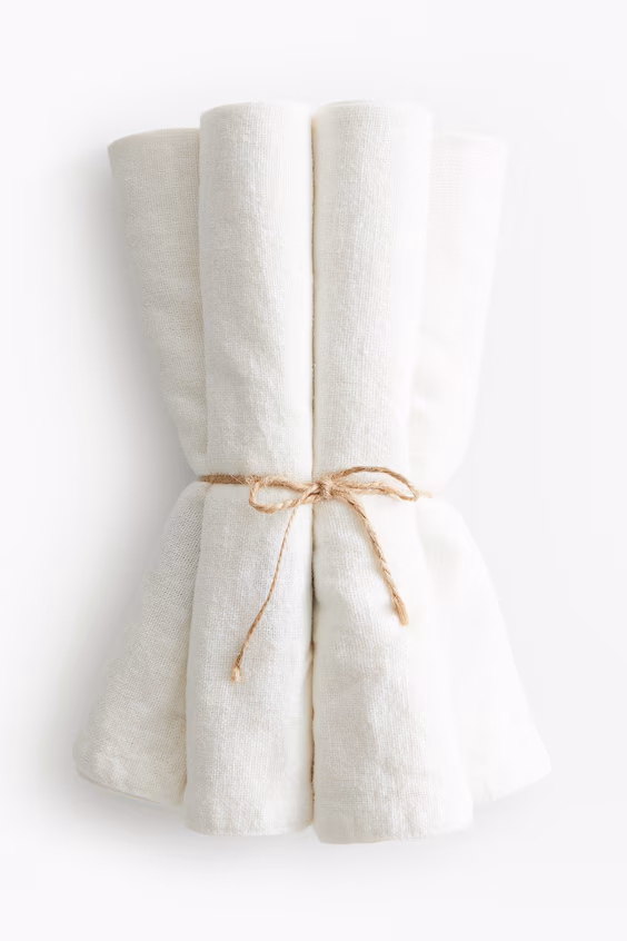 Набор из 4 салфеток из смеси льна