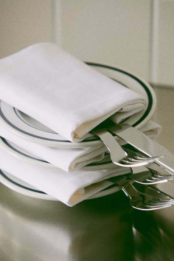 Набор из 4 салфеток из смеси льна