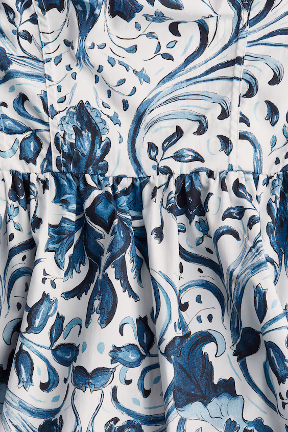 Платье на бретелях из хлопка