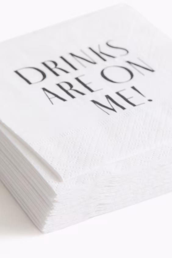 Пакет из 15 бумажных салфеток