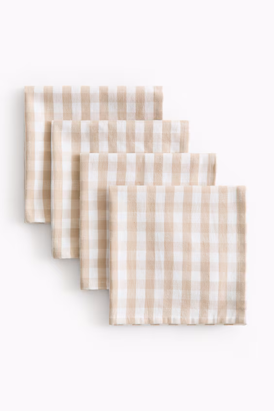 Пакет из 4 салфеток из хлопка