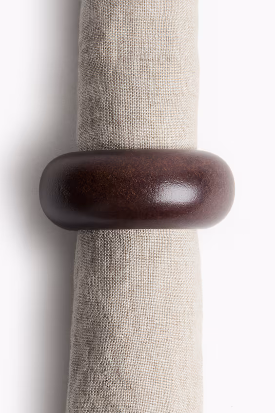 Набор из 4 деревянных кольца для салфеток