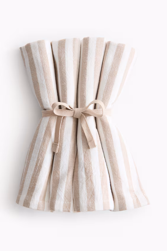 Набор из 4 хлопковых салфеток