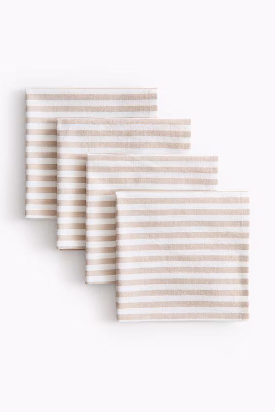 Набор из 4 хлопковых салфеток